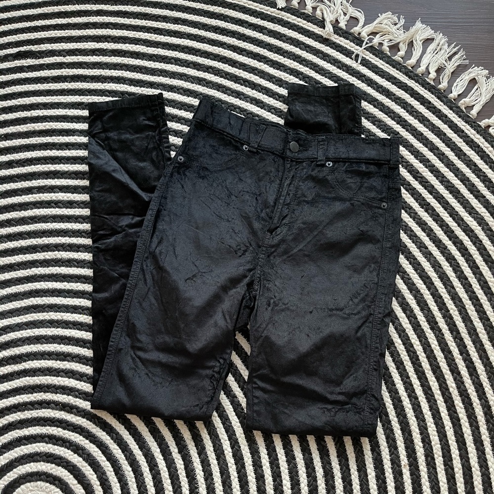 Dr Denim Plenty Deep Black Velvet Pants